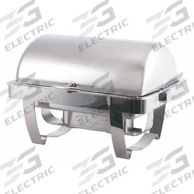 SPRING USA Roll-Top Chafer: 9.8 qt Capacity, 26 in Overall Lg, 18 7/8 in Overall Wd - Chafers