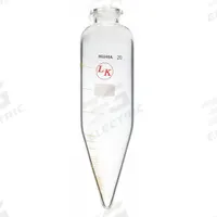 LK INDUSTRIES Centrifuge Tube: 100 mL, Centrifuge Tube, 18 mm Body Dia, 152.4 mm Overall Ht, Rubber (MPN S12D). Key specifications — Graduated: Yes; Includes Closure: Yes; Body Color: Colorless; Brand: LK INDUSTRIES; Bottom Shape: Conical.