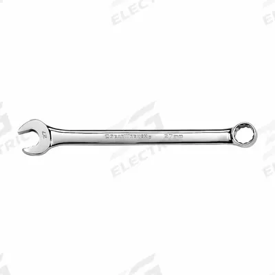 GEARWRENCH Combination Wrenches: Alloy Steel, Full Polish Chrome, 27 mm Head Size - Metric 12-Point Combination Wrenches