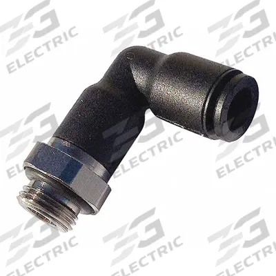 LEGRIS Push-Fit Elbow Fitting: 5/32 in OD Size, Push-to-Connect x MUNF, 1 3/32 in Overall Lg - Nylon & Nickel-Plated Brass Tube Fittings