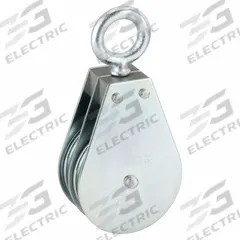 APPROVED VENDOR Pulley Block: Swivel, Upright Mount, Pulling, 1,550 lb Working Load Limit, Wire Rope (MPN 03548-2-C). Key specifications — Product Type: Pulley Block; Brand: APPROVED VENDOR; Compatible Rope Type: Wire Rope; Pulley Type: Swivel; Attachment Type: Swivel Eye; Operation: Pulling; Bearing Type: Sleeve; Finish: Zinc.