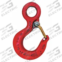 CROSBY Sling Hook: 4,000 lb Working Load Limit, 100 Hook Grade, Carbon Steel, 1/32 in Material Thick (MPN 1022238). Key specifications — Color: Red; Brand: CROSBY; Visual Indicator Markings: Deformation & Max Angle.