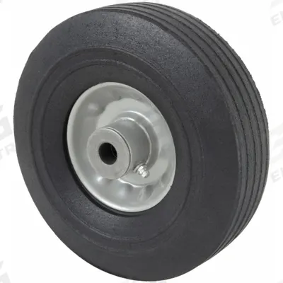 APPROVED VENDOR Solid Wheel: 6 in Wheel Dia., 6 in Wheel Wd, Rubber, 200 lb Load Capacity - Flat-Free Solid Rubber Wheels