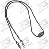 SKULLERZ BY ERGODYNE Eyewear Lanyard: Solid, 12 in Overall Lg, Black, Slip-On, Breakaway (MPN 3251). Key specifications — Features: Breakaway; Color: Black; Brand: SKULLERZ BY ERGODYNE.