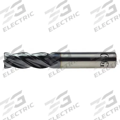 OSG Corner Radius End Mill: Carbide, TiAlN Coated, 4 Flute, 3/8" Mill Dia, 1/2" LOC - Fast-Cutting Carbide Corner-Radius End Mills for Stainless Steel & Super Alloys