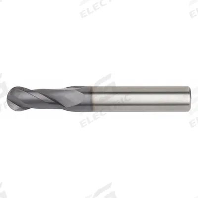 WIDIA HANITA Ball End Mill: Carbide, TiAlN Coated, 2 Flute, 1/32" Mill Dia, 5/64" LOC - General Purpose Carbide Ball End Mills