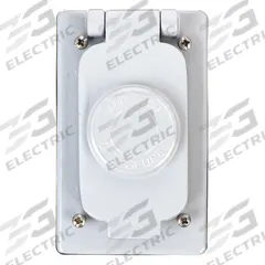 APPLETON ELECTRIC Weatherproof Cover: Copper-Free Aluminum, FD/FS, Toggle Switches, 1 Gangs, Gray (MPN FSK-WGF1). Key specifications — Brand: APPLETON ELECTRIC; Color: Gray; Compatible with Product Type: Toggle Switches; Compatible with Series: FS; Mounting Orientation: Vertical.