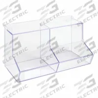 Lab Bulk Bin: 8 1/2 in Overall Wd, 9 in Overall Ht, 16 3/4 in Overall Lg, PETG, Clear, Wall (MPN BLKBNLDDBL8-T). Key specifications — Material: PETG; Mounting Location: Wall; Color: Clear; Product Type: Bulk Bin; Total Holding Capacity: Misc Lab Supplies; Brand: POLTEX.