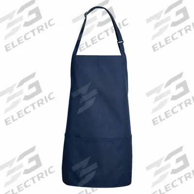 RED KAP Bib Apron: Navy Blue, 24 in Overall Lg, 28 in Overall Wd - Fabric Bib Aprons