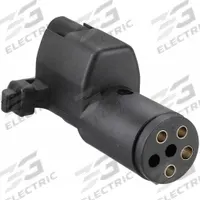 HOPKINS TOWING SOLUTIONS Wiring Adapter: 6-Way Round, 4-Way Flat, Plastic, 1 7/8 in Overall Lg (MPN 47305)