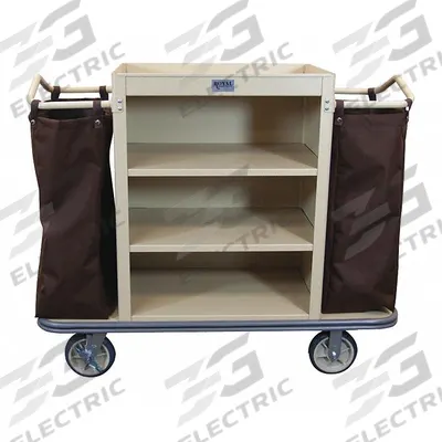 ROYAL BASKET TRUCKS Housekeeping Cart: White, 27 in Overall Ht, 22 in Overall Wd - Manual Housekeeping Carts