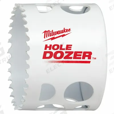MILWAUKEE Hole Saw: 2 1/2 in Saw Dia., 3.5 Teeth per Inch, 1 5/8 in Max. Cutting Dp - Multi-Material-Cutting Hole Saws without Arbor