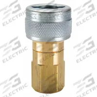 PARKER Quick Connect Hose Coupling: 1/2 in Body Size, Socket, Push-to-Connect, Brass/Steel, FNPT (MPN TL-501-6FP). Key specifications — attr303824: PARKER; attr297399: Steel; attr297398: Push-to-Connect.