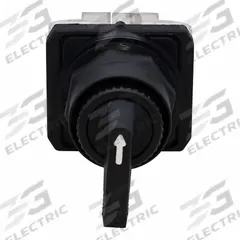 DAYTON Selector Switch: 30 mm Panel Mounting Size, 3 Positions, Extended Lever, 2NO/2NC (MPN GGS_116310). Key specifications — AC Contact Rating: 6 A @ 120 V; Action: Maintained/Maintained/Maintained; Cam: C; DC Contact Rating: 0.27 A @ 250 V; Includes Operator Key: No Key Included; Operator Head Material: Plastic; Operator Head Type: Long-Handled Knob; Operator Illumination: Non-Illuminated.