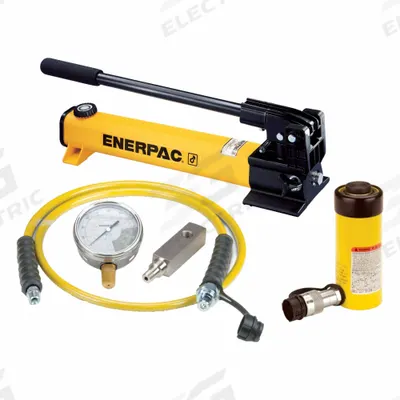 ENERPAC Cylinder and Hand Pump Set: 15 ton Cylinder Nominal Capacity, 4 in Cylinder Stroke - Standard Ram & Pump Sets