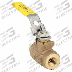 APOLLO Manual Two-Way Ball Valve: 1/4 in, Bronze, Straight, FNPT x FNPT, 600 psi Max. Pressure (CWP) (MPN 7010127). Key specifications — Brand: APOLLO; Handle: Locking Lever.