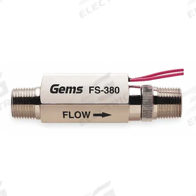 GEMS SENSORS Liquid Flow Switch: Piston, 316 Stainless Steel, 3/8 in NPT - High-Pressure-Rated Compact Flow Switches