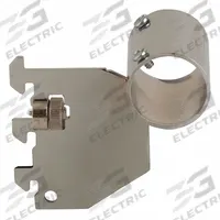 ECONOCO Round Tubing Bracket: Single, 1 in Slot Spacing, 1/2 in Slot Lg, 1/8 in x 3 in x 3 in (MPN BS/20). Key specifications — Product Type: Round Tubing Bracket; Color: Silver; For Display Type: Single Slotted Standards; Material: Steel; Duty Rating: Heavy Duty; Brand: ECONOCO; Finish: Chrome; Includes: Locking Screws.