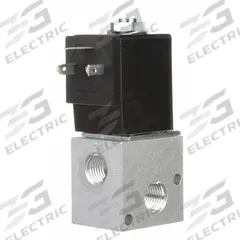 ARO Solenoid Air Control Valve: CAT, Three-Way / Two-Position, 12V DC, 1/4 in Female NPT (MPN CAT77S-012-D). Key specifications — attr1092969: Non-Locking; attr1086920: CAT77S-012-D; attr1092977: Spring Return.