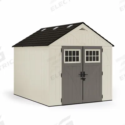 SUNCAST Storage Shed: 101 in W x 122 in D x 103 in H, 547 cu ft, Beige - Plastic with Gable Roof Sheds