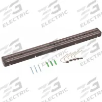CRESTWARE Knife Rack: Metal Utensils, 13 in Overall Wd, 1 in Overall Dp, 2 in Overall Ht, Black (MPN KRP13). Key specifications — Brand: CRESTWARE; Holding Capacity: Metal Utensils; Includes: (5) Hanging Hooks; Magnetic: Yes; Material: Plastic; Color: Black.