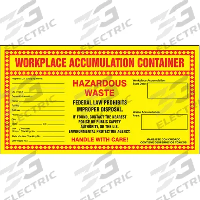ACCUFORM Handling Label: 11 in x 6 in, 11 in Label Wd, 6 in Label Ht, Paper, Label - Waste