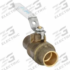 APOLLO Manual Two-Way Ball Valve: 3/4 in, Brass, Straight, Sweat x Sweat, Full Port Ball Port (MPN 77FLF20401). Key specifications — Brand: APOLLO; Handle: Lever.