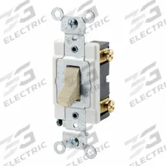 LEVITON Wall Switch: Toggle Switch, Single Pole, Momentary, Ivory, 24V AC/DC, 3 A (MPN 12021-2I). Key specifications — Illuminated: No; Voltage Rating: 24V AC/DC.