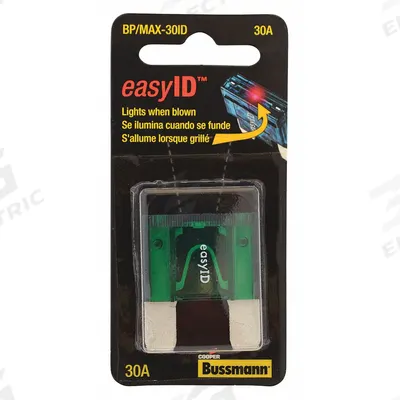 BUSSMANN Automotive Fuse: MAX Series, Fast-Acting, 30 A, 32 V DC - Fast-Acting Fuses