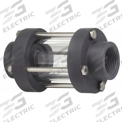 PLAST-O-MATIC Double Wall Sight Flow Indicator: Polypropylene, Double Walls, Flange, 155 psi - Full-View Flow Indicators