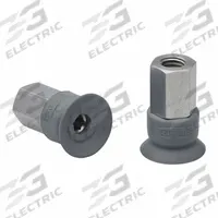SCHMALZ Vacuum Pad Assembly: M5, 13.2 mm Pad Dia, NBR, 55 A, Gray, 18.6 mm Pad Ht (MPN 10.01.01.14157). Key specifications — attr1019168: 55 A; attr1019165: 10.01.01.14157; attr1019167: SCHMALZ; attr1019180: Gray.