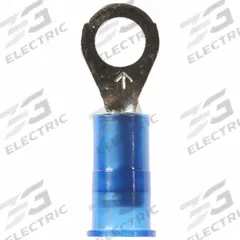 3M Ring Terminal: Blue, Nylon Insulation, #10 Stud Size, 16 AWG to 14 AWG Wire Sizes, 1,000 V (MPN MNG14-10RX). Key specifications — attr1308027: 3M.