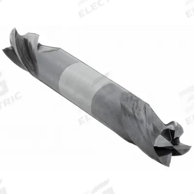 CLEVELAND Square End Mill: Carbide, TiAlN Coated, Double End, 4 Flute, 7/16" Mill Dia - Double-End Carbide Square End Mills