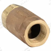 APOLLO Ball Cone Spring Check Valve: Ball, Inline Valve Body, Bronze, 1 in Pipe Size, FNPT x FNPT (MPN 6110501). Key specifications — Ball Material: RPTFE; Brand: APOLLO.