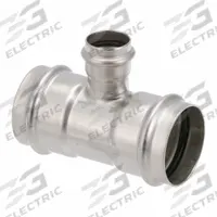 VIEGA PROPRESS Crimp Tee Fitting: 2 in CTS x 2 in CTS x 1 in CTS Size, Rubber (MPN 80740). Key specifications — Brand: VIEGA PROPRESS.