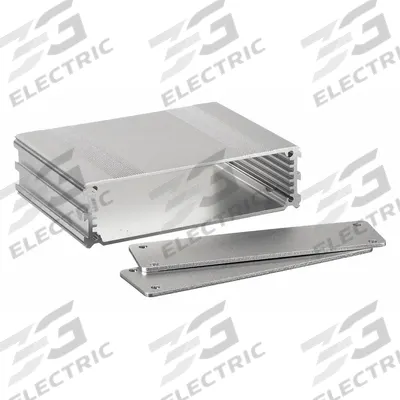 BOX ENCLOSURES Enclosure: Silver, Aluminum, 2 in x 6 in x 6 in - Metallic Boxes