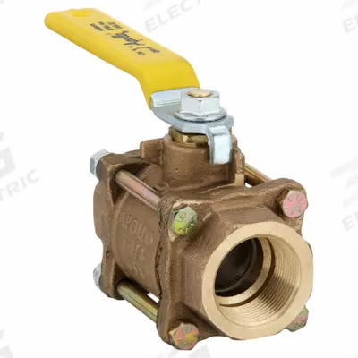 APOLLO Manual Two-Way Ball Valve: 1 1/4 in, Bronze, Straight, FNPT x FNPT, Full Port - Bronze Ball Valves