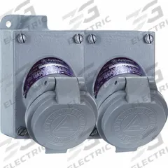 APPLETON ELECTRIC Pin and Sleeve Receptacle: Gray, 125 to 250V AC/18V DC, Single Phase, 20 A, 3 Pole (MPN CPS152-302). Key specifications — Brand: APPLETON ELECTRIC; Voltage Rating: 18V DC.
