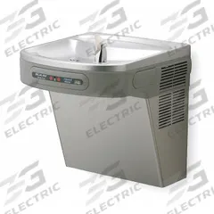 ELKAY Drinking Fountain: On-Wall, 19 13/16 in Ht, Sensor, 8 gph @ 50°F, Gray, Stainless Steel (MPN LZO8S). Key specifications — Housing Color: Gray; Brand: ELKAY; Housing Material: Stainless Steel; Housing Finish: Plain; Chilling Capacity: 8 gph @ 50°F.