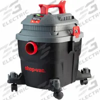 SHOP-VAC Shop Vacuum: 6 gal Tank Size, Plastic, 1 7/8 in Vacuum Hose Dia, 7 ft Hose Lg, Wet/Dry, Std (MPN 5430097). Key specifications — Tank Material: Plastic; Vacuum Pickup Type: Wet/Dry; Brand: SHOP-VAC.