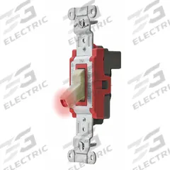 HUBBELL Wall Switch: Toggle Switch, Single Pole, Maintained, Ivory, 120/277V AC, 20 A (MPN SNAP1221PLI). Key specifications — Illuminated: No; Voltage Rating: 120/277V AC.