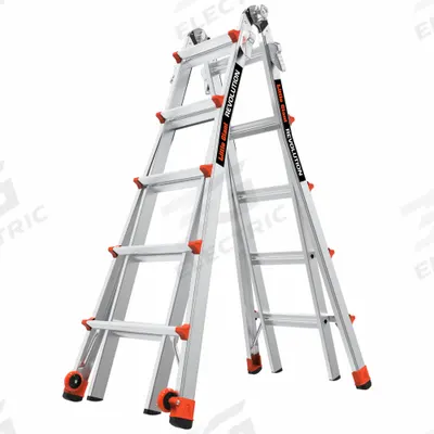 LITTLE GIANT Combination Ladder: 6 Configurations, Aluminum, 300 lb Load Capacity - All Configuration Multifunction Ladders