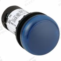 EATON Flush Panel Light: 22 mm Panel Mounting Hole Dia, LED, Blue, Flush Head, C22 (MPN C22-L-B-120). Key specifications — Brand: EATON; Electrical Connection: Terminal Clamp.