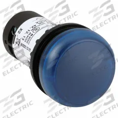 EATON Flush Panel Light: 22 mm Panel Mounting Hole Dia, LED, Blue, Flush Head, C22 (MPN C22-L-B-120). Key specifications — Brand: EATON; Electrical Connection: Terminal Clamp.