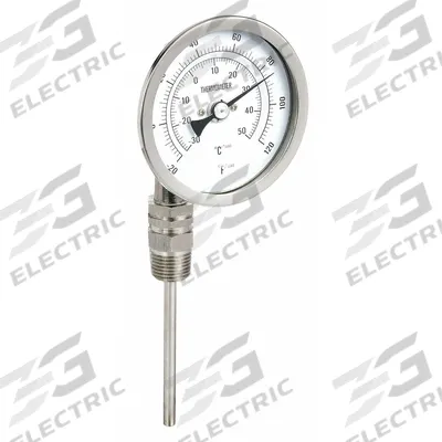 APPROVED VENDOR Dial Thermometer: -20°F to 120°F /-30°C to 50°C, ±1% Accuracy - Side- & Bottom-Mount Fixed-Angle Thread-Mount Dial Thermometers