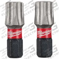 MILWAUKEE Insert Bit: Insert Bit, T50 Bit Size, Imperial, Torx® Head, T50 Bit Industry Size, 2 PK (MPN 48-32-4989). Key specifications — attr1119738: Hex; attr1119735: Imperial; attr1119740: Standard; attr1119734: Alloy Steel; attr1119737: Insert Bit; attr1119741: MILWAUKEE.