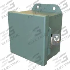 HAMMOND Electrical Enclosure: Steel, 16 in x 14 in x 6 in, NEMA 12/13/3R/4, Solid Cover, Hinged (MPN HJ16146HLP). Key specifications — Closure Method: Clamps; Brand: HAMMOND; Knockouts: Not Included.