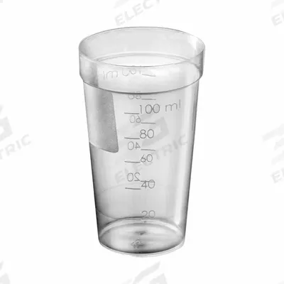 APPROVED VENDOR Titration Cup: Tall Form, Printed Graduation, Polypropylene, Translucent - Titration Cups