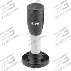 EATON Mounting Base: Tower Light Base, For SL4, 6 1/2 in Overall Ht, 1 9/16 in Overall Dia (MPN SL4-PIB-100). Key specifications — Brand: EATON; Compatible with Series: SL4; Connection Type: Spring-Loaded Terminal; Housing Color: Black; IP Rating: IP66; Mounting Location: Pole Mount; Manufacturer Part Number: SL4-PIB-100; Includes: Plastic Belt.