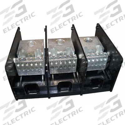 MERSEN Power Distribution Block: Open, Lug, Lug - Open Blocks with Lugs